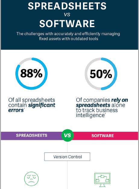 Spreadsheets vs Software Infographic